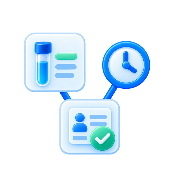 Real-time diagnostic results driving action